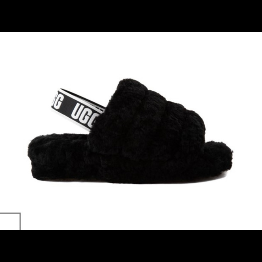 Womens UGG® Fluff Yeah Slide Sandal - Black